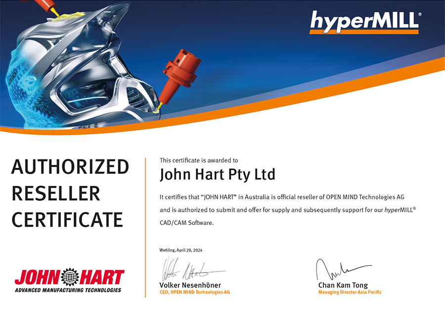 Authorised hyperMILL Reseller
