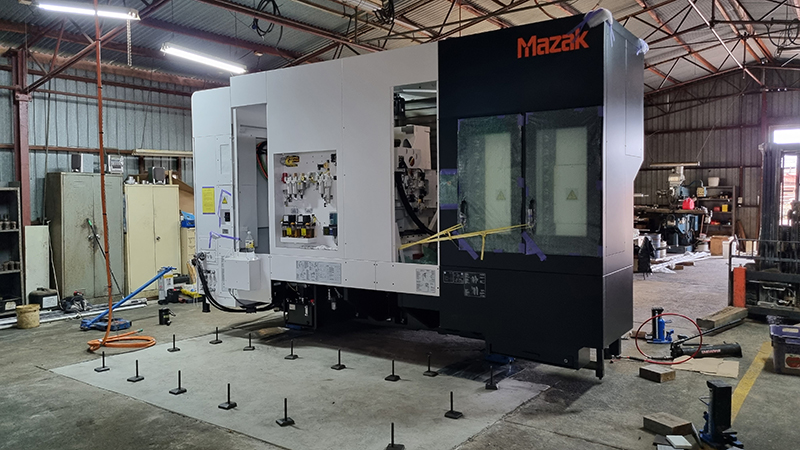 Mazak Integrex i 250H S lifted into place at Maxiport Engineering