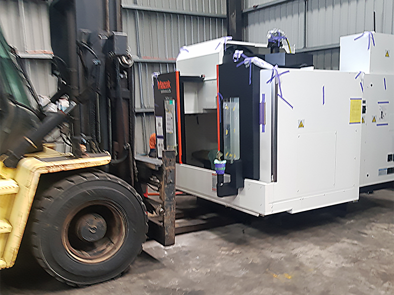 Mazak VCN-530C move in at Greg Sewell Forgings