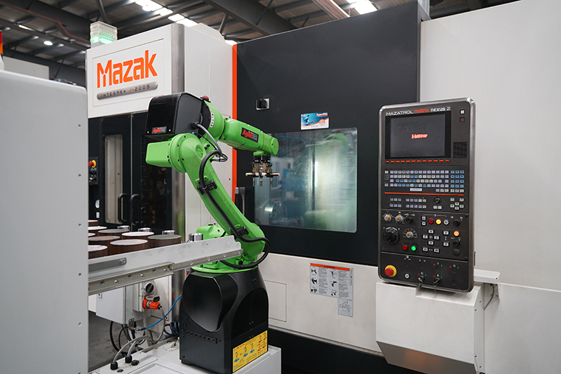 The INTEGREX j 200S multi tasking machine with robot arm to facilitate automation