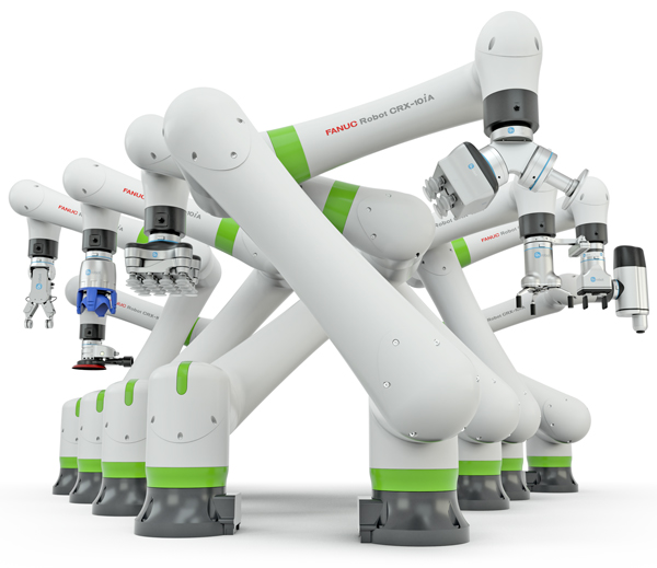OnRobot EOAT range on FANUC CRX collaborative robots