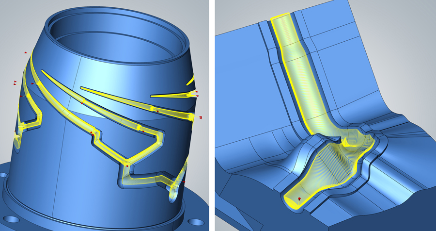 High quality toolpaths for halfpipes and tubes